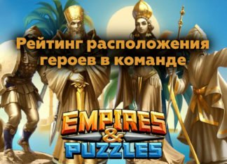 Рейтинг расположения героев