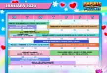 Расписание событий на Январь 2024